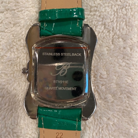 Burgi Watch, green leather band. NEVER WORN! - Picture 5 of 6